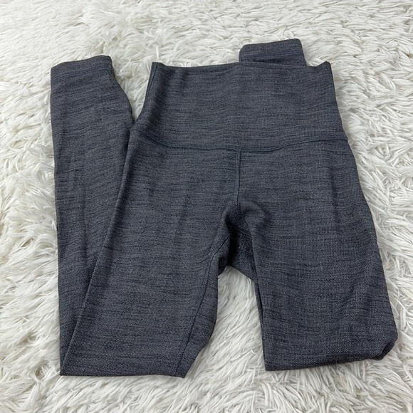 Lululemon Align Pant II 25" Mini Heathered Herringbone Heathered Black White - Picture 1 of 6
